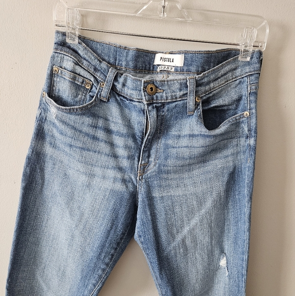 Pistola  Skinny Jeans with Distressed Ankles - Picture 3 of 6